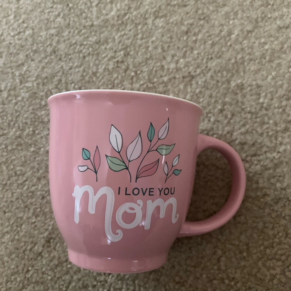 Pink 'I Love You Mom' Mug